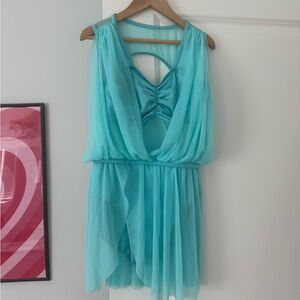 Weissman I’ll Keep you safe Costume Leotard dress dance gymnastics SA Blue